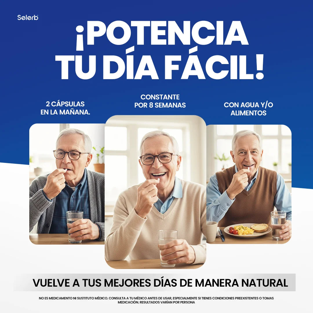 Selerb NAD+ 60 cápsulas | Recupera tu potencia y energía en semanas