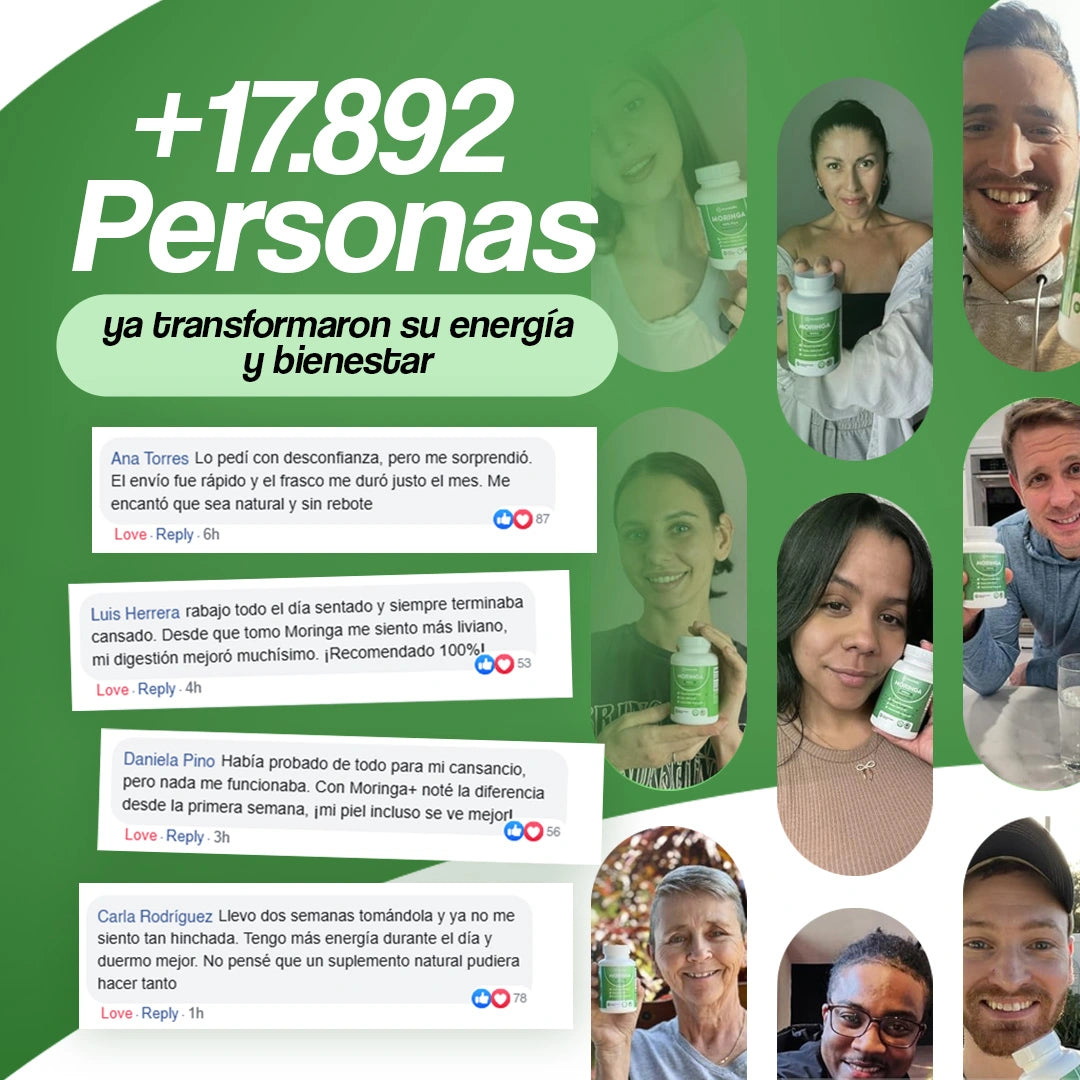 Moringa+® | Adiós cansancio, hinchazón y mente agotada