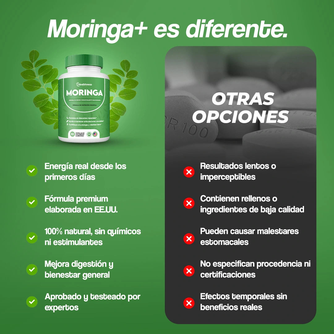 Moringa+® | Adiós cansancio, hinchazón y mente agotada