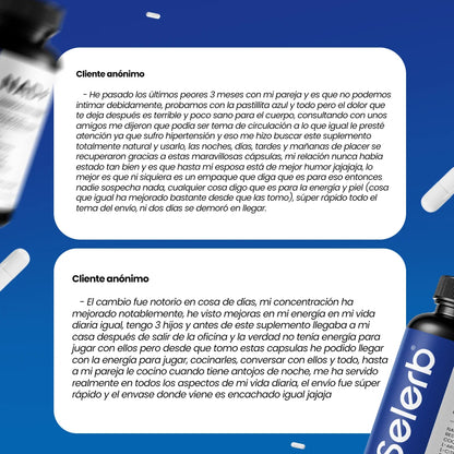 Selerb NAD+ 60 cápsulas | Recupera tu potencia y energía en semanas